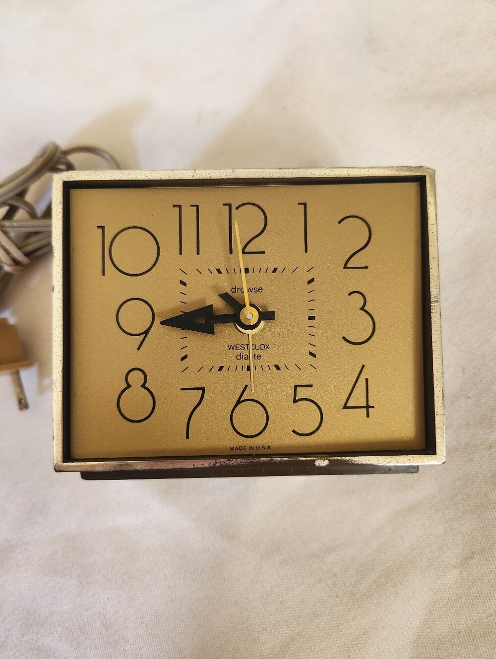 Vintage Westclox Drowse Dialite Electric Alarm Clock MCM Working USA